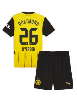 Billige Borussia Dortmund Julian Ryerson #26 Hjemmedraktsett Barn 2024-25 Kortermet (+ Korte bukser)